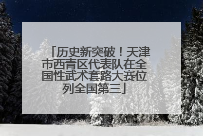 历史新突破！天津市西青区代表队在全国性武术套路大赛位列全国第三