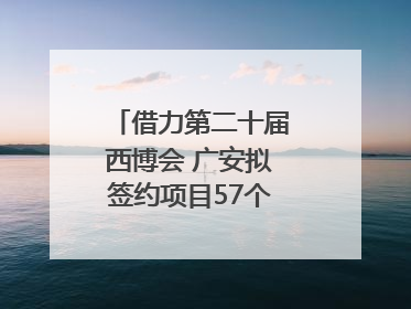 借力第二十届西博会 广安拟签约项目57个｜数读西投