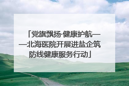党旗飘扬·健康护航——北海医院开展进盐企筑防线健康服务行动