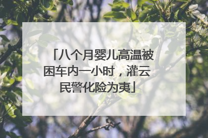 八个月婴儿高温被困车内一小时，灌云民警化险为夷