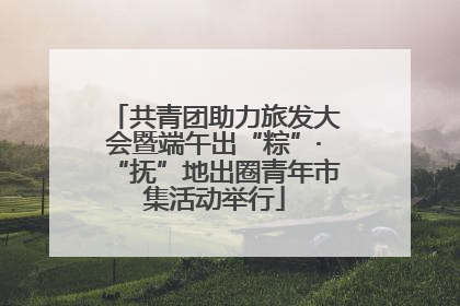 共青团助力旅发大会暨端午出“粽”·“抚”地出圈青年市集活动举行