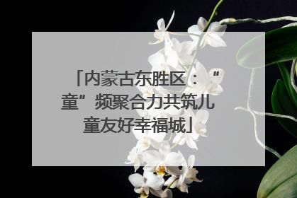 内蒙古东胜区：“童”频聚合力共筑儿童友好幸福城