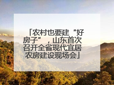 农村也要建“好房子”，山东首次召开全省现代宜居农房建设现场会