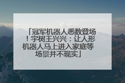 冠军机器人悉数登场！宇树王兴兴：让人形机器人马上进入家庭等场景并不现实