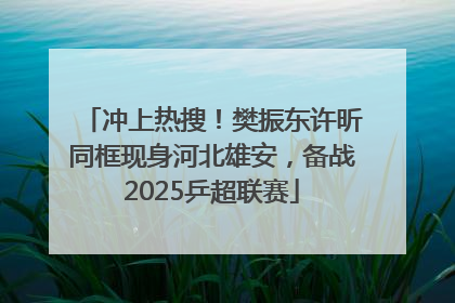 冲上热搜！樊振东许昕同框现身河北雄安，备战2025乒超联赛
