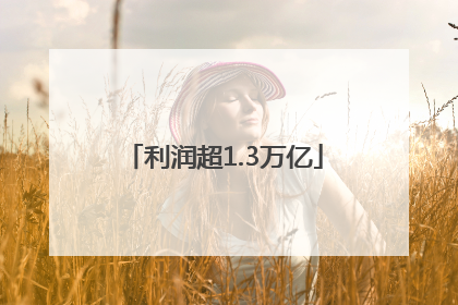 利润超1.3万亿