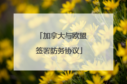 加拿大与欧盟签署防务协议