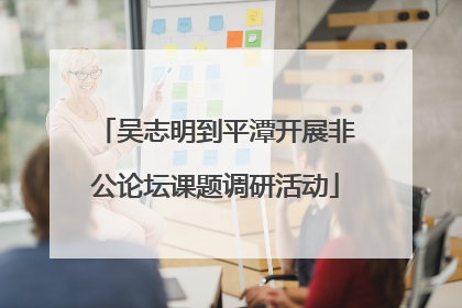 吴志明到平潭开展非公论坛课题调研活动