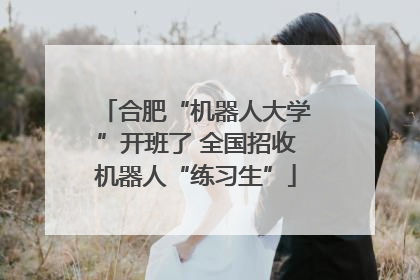 合肥“机器人大学”开班了 全国招收机器人“练习生”