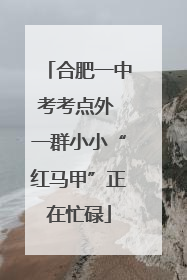 合肥一中考考点外 一群小小“红马甲”正在忙碌
