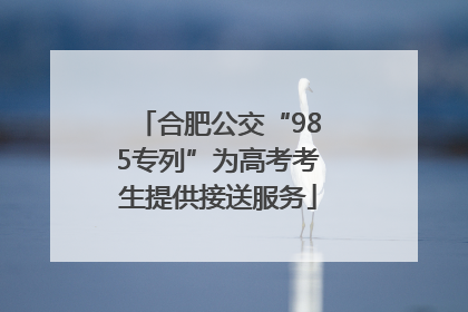 合肥公交“985专列”为高考考生提供接送服务