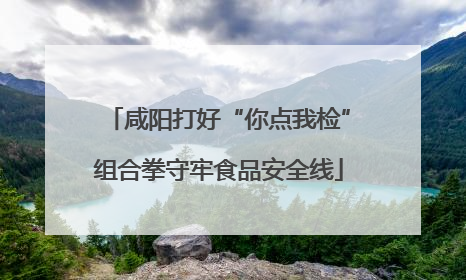 咸阳打好“你点我检”组合拳守牢食品安全线