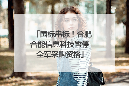 围标串标！合肥合能信息科技暂停全军采购资格