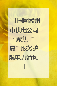 国网孟州市供电公司：聚焦“三夏”服务护航电力清风