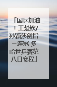 国乒加油！王楚钦/孙颖莎剑指三连冠 多哈世乒赛第八日赛程