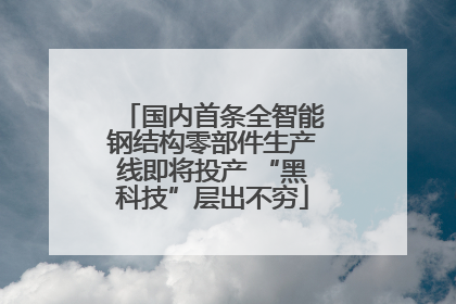 国内首条全智能钢结构零部件生产线即将投产 “黑科技”层出不穷