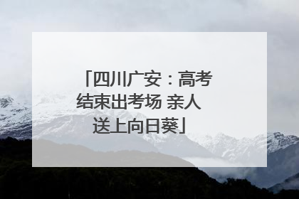 四川广安：高考结束出考场 亲人送上向日葵