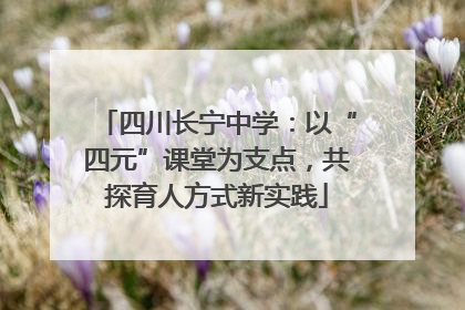 四川长宁中学：以“四元”课堂为支点，共探育人方式新实践