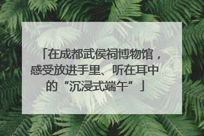 在成都武侯祠博物馆，感受放进手里、听在耳中的“沉浸式端午”
