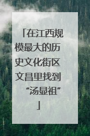 在江西规模最大的历史文化街区文昌里找到“汤显祖”