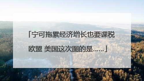 宁可拖累经济增长也要课税欧盟 美国这次图的是……