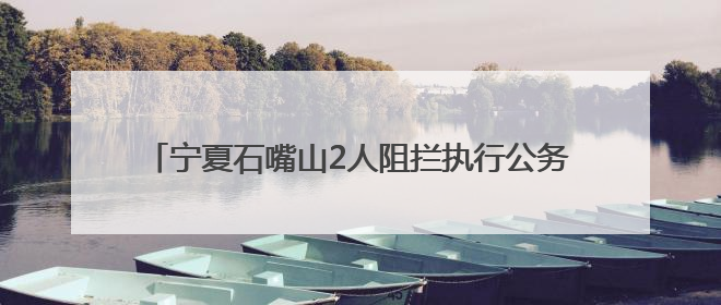 宁夏石嘴山2人阻拦执行公务，辱骂撕扯致民警受伤，拘！