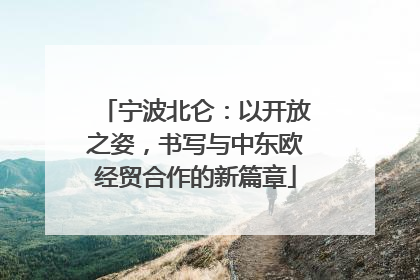 宁波北仑：以开放之姿，书写与中东欧经贸合作的新篇章