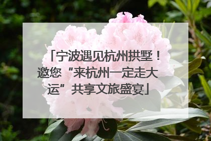 宁波遇见杭州拱墅！邀您“来杭州一定走大运”共享文旅盛宴