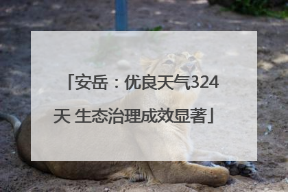 安岳：优良天气324天 生态治理成效显著