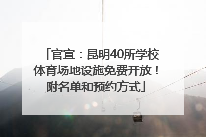 官宣：昆明40所学校体育场地设施免费开放！附名单和预约方式
