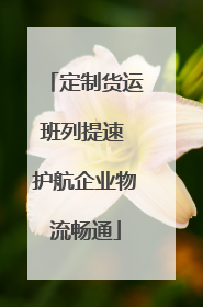 定制货运班列提速 护航企业物流畅通