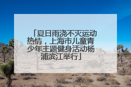 夏日雨浇不灭运动热情，上海市儿童青少年主题健身活动杨浦滨江举行