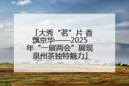 大秀“茗”片 香飘京华——2025年“一展两会”展现泉州茶独特魅力