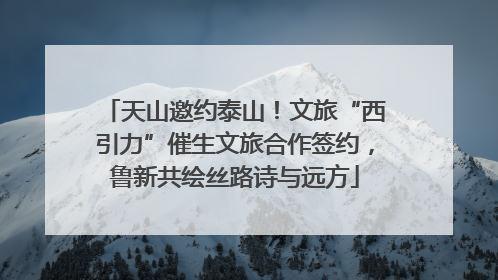 天山邀约泰山！文旅“西引力”催生文旅合作签约，鲁新共绘丝路诗与远方