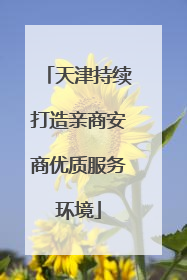 天津持续打造亲商安商优质服务环境