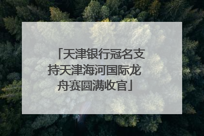 天津银行冠名支持天津海河国际龙舟赛圆满收官