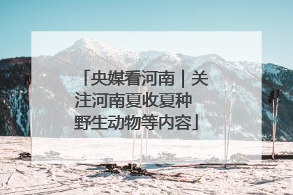 央媒看河南｜关注河南夏收夏种 野生动物等内容