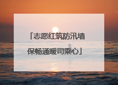 志愿红筑防汛墙 保畅通暖司乘心