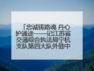 忠诚铸路魂 丹心护通途——记江苏省交通综合执法局宁杭支队第四大队外勤中队长奚强