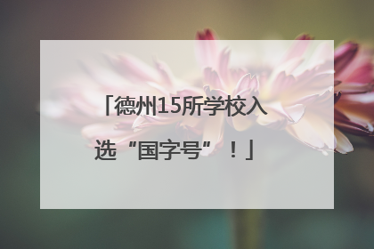 德州15所学校入选“国字号”！