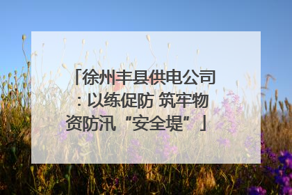 徐州丰县供电公司：以练促防 筑牢物资防汛“安全堤”