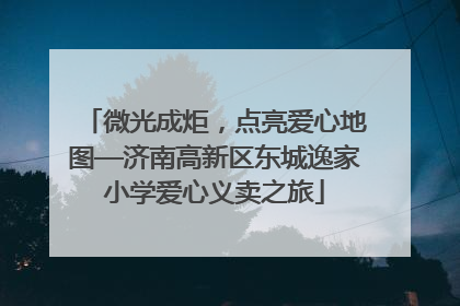 微光成炬，点亮爱心地图—济南高新区东城逸家小学爱心义卖之旅