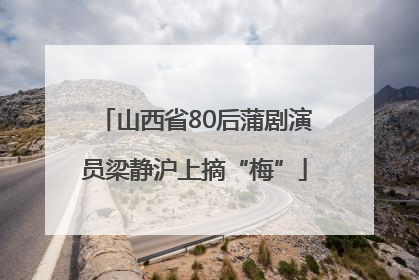 山西省80后蒲剧演员梁静沪上摘“梅”