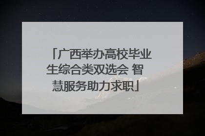 广西举办高校毕业生综合类双选会 智慧服务助力求职