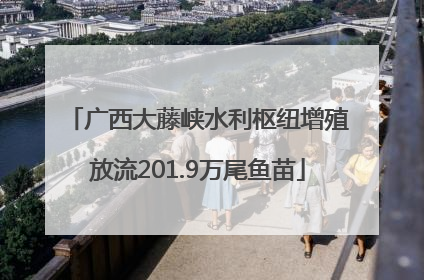 广西大藤峡水利枢纽增殖放流201.9万尾鱼苗