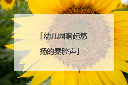 幼儿园响起悠扬的秦腔声