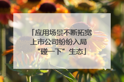 应用场景不断拓宽 上市公司纷纷入局“碰一下”生态
