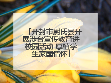 开封市尉氏县开展涉台宣传教育进校园活动 厚植学生家国情怀