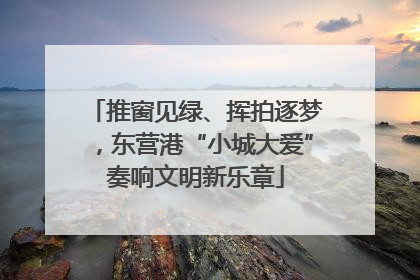 推窗见绿、挥拍逐梦，东营港“小城大爱”奏响文明新乐章
