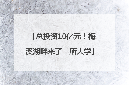 总投资10亿元！梅溪湖畔来了一所大学